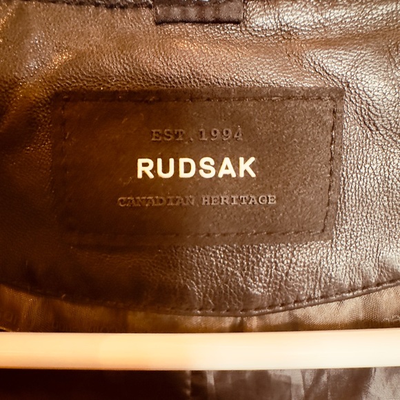 Veste en cuir et duvet noir Rudsak COLLECTION jacket - Picture 5 of 8